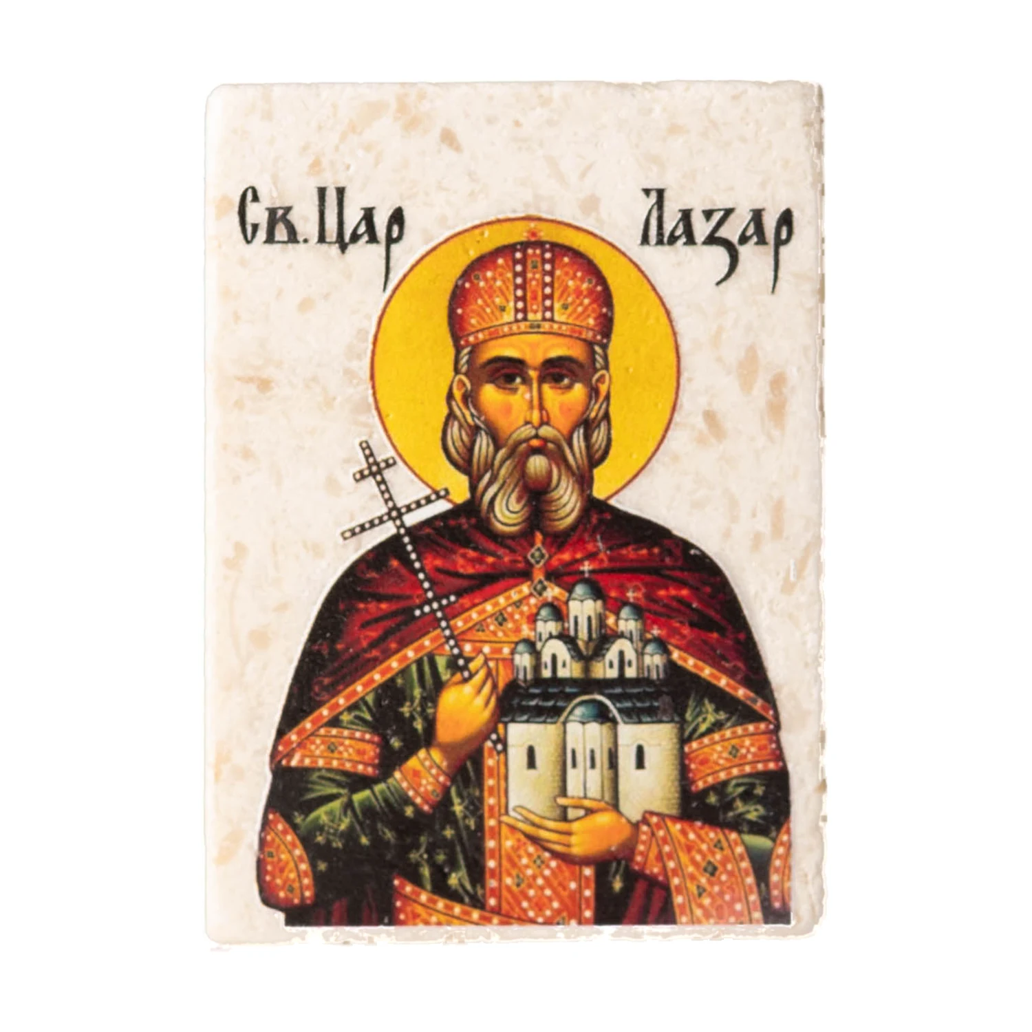 Икона на камену – Свети цар Лазар