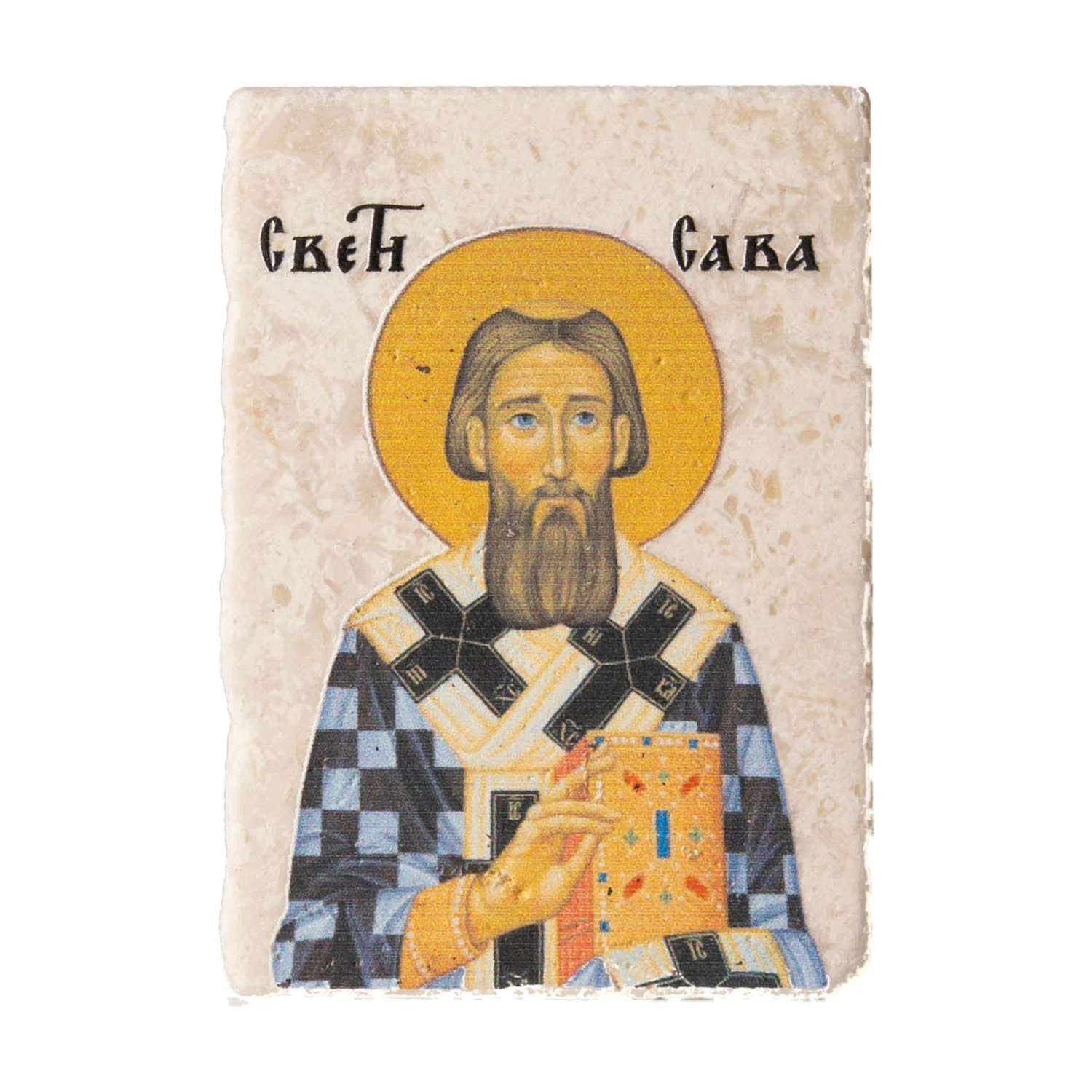 Икона на камену – Свети Сава
